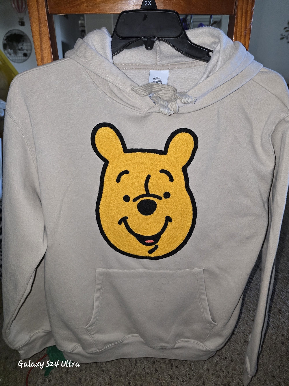 Disney Sand Pullover Hoodie with Yellow Pooh Accent